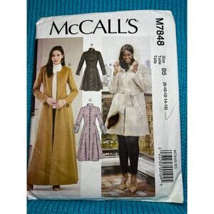 McCalls 7848 pattern coat fit and flare size 8 10 12 14 16